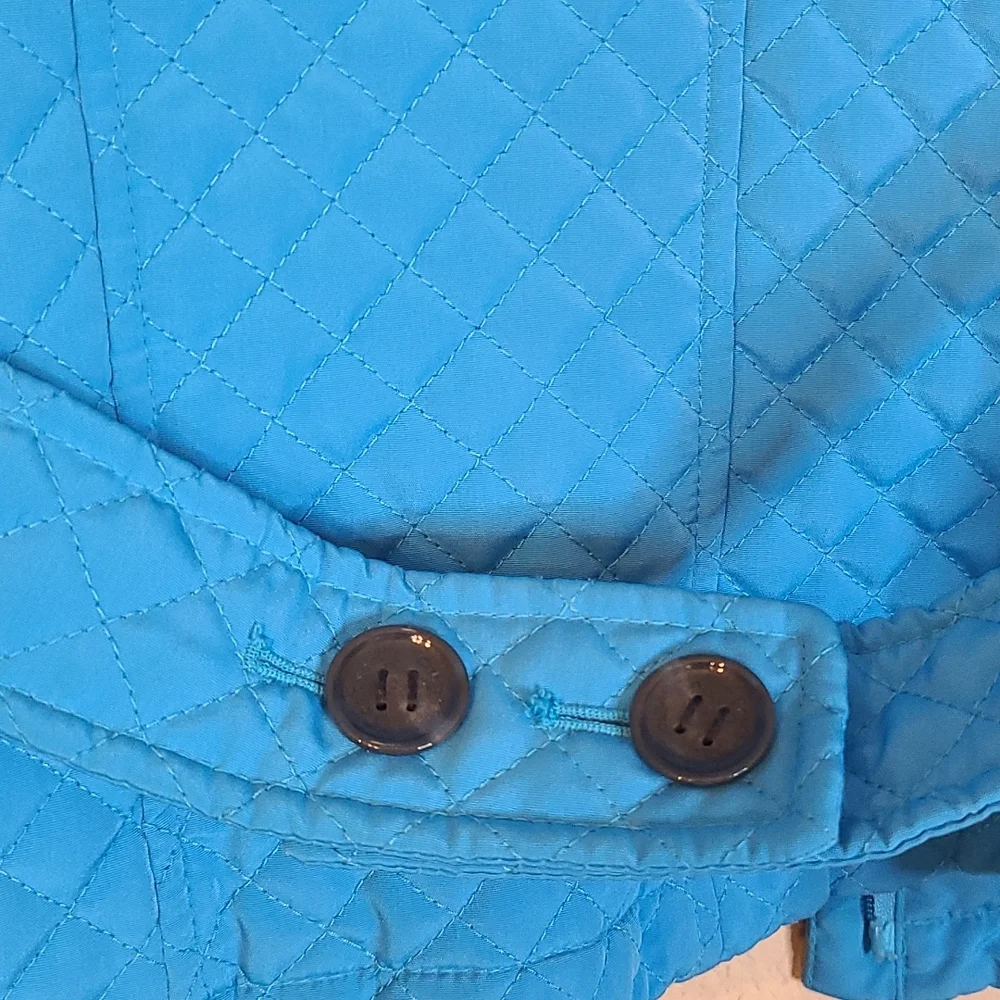 EXCELLENT CONDITION CALVIN KLEIN QUILTED BLUE HOODED JACKET MEDIUM_10